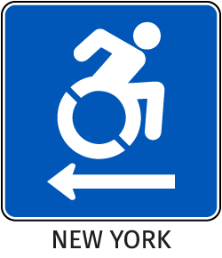 Accessible (Left Arrow) Sign