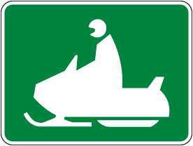 Snowmobile Route Sign