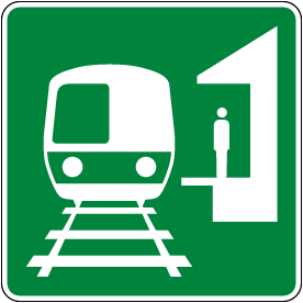 Commuter Rail Station Sign