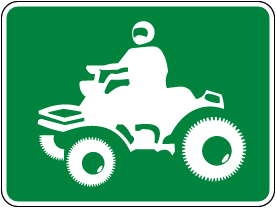 All Terrain Vehicle Route Sign