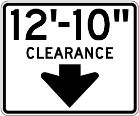 12'-10" Clearance Sign
