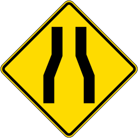 Lane Reduction Sign