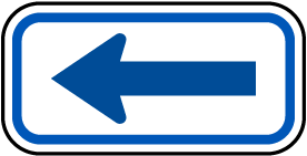 Blue Arrow Sign