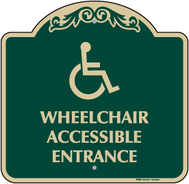 Wheelchair Accessible Entrance Sign - DS181A