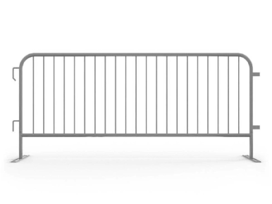8.5 ft Gray Interlocking Steel Barricade