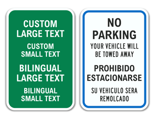 Custom Bilingual Reserved Parking Sign