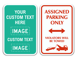 Custom Parking Sign with Image and Text
