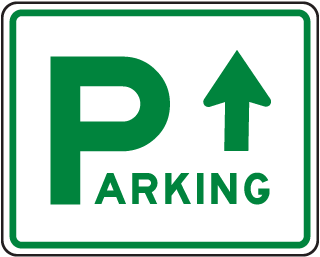 Parking Area Sign (Up Arrow)