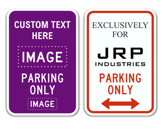 Parking Only Sign with Custom Text and Image