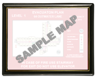 8-1/2 x 11" Plastic Evacuation Map Holder
