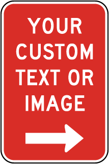 Custom Red Parking Sign