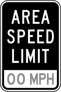 Custom Area Speed Limit Sign