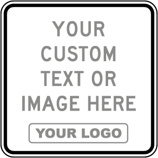 Custom White Blank Square Sign