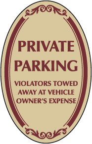 Private Parking Sign - Orders Over $49 Ship Free