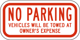 2-Pack 'Tow Away No Parking In Driveway' Signs - 9x12 Inches, Bright Red Flexible Plastic - LJX