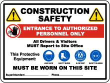 Construction Site Safety Sign