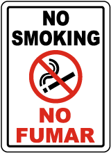 Bilingual No Smoking Sign