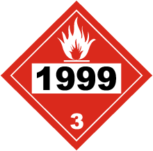 UN # 1999 Class 3 Flammable Liquid