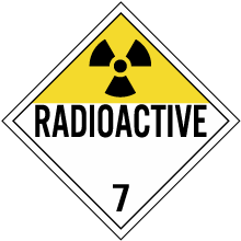 Radioactive Class 7 Placard