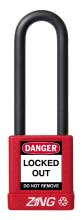 Lockout Padlock, 3" Shackle, Red, Keyed Different