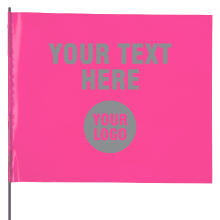 Custom Glow Pink Utility Marking Flag 