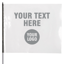 Custom Clear Utility Marking Flag 