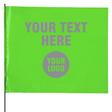 Custom Glow Lime Utility Marking Flag 