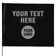 Custom Black Utility Marking Flag 