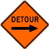 Detour Right Sign