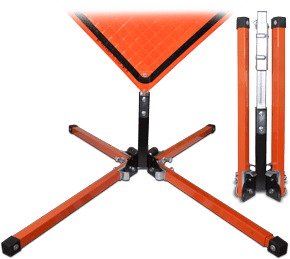 Springless Stand for Roll-Up Signs