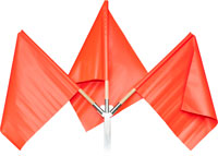 Orange Vinyl Flag with Wood Handle