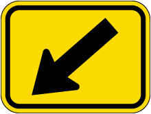Diagonal Arrow Left Sign