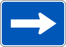 Right Turn Arrow (Auxiliary) Sign