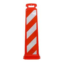 Orange Striped Vertical Channelizer Panel