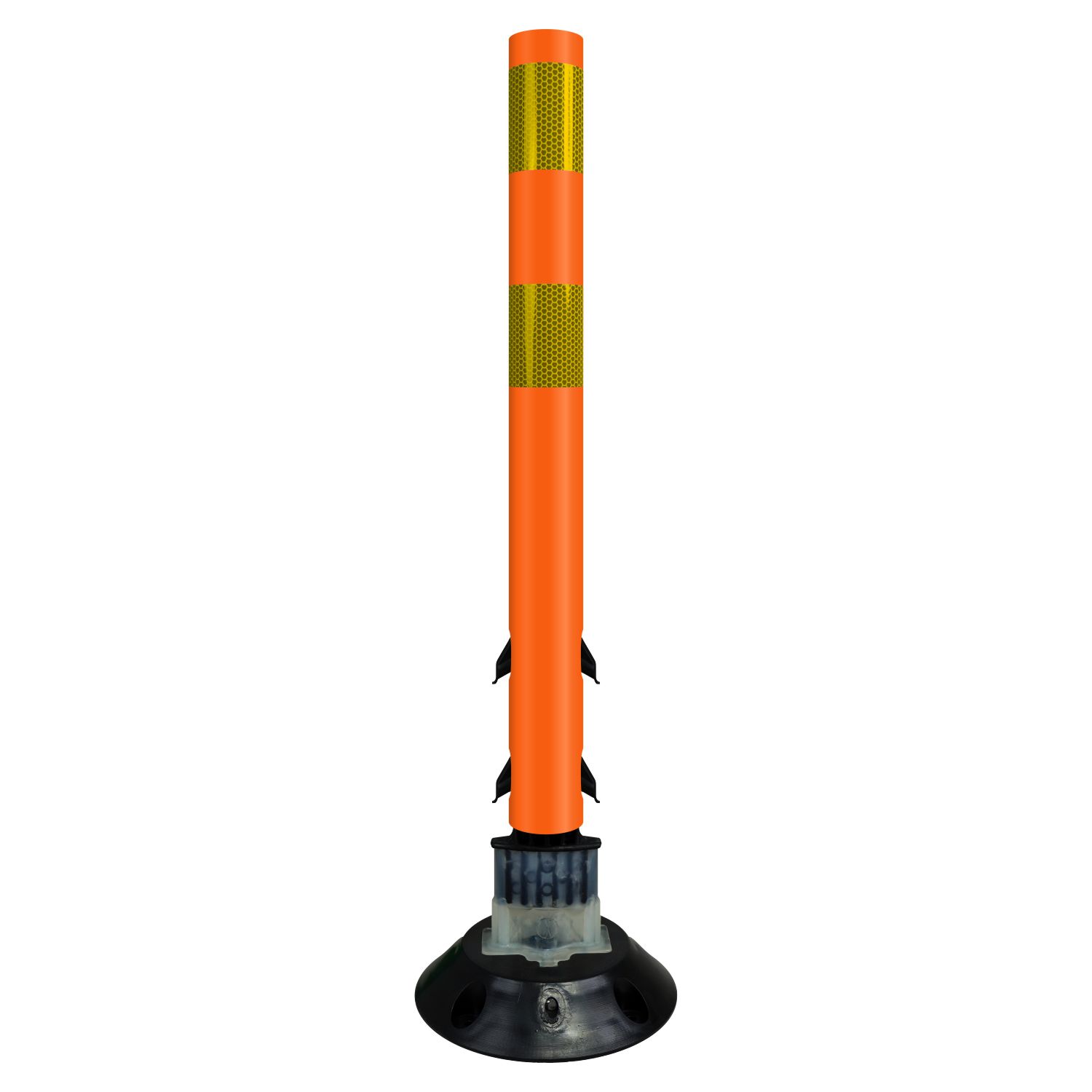 Orange Yellow Surface Mount Tubular Traffic Delineator