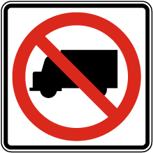 No Trucks Sign