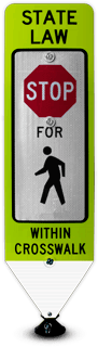Replacement Stop For Pedestrians Panel