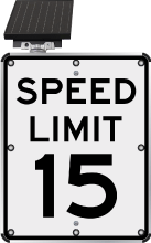 LED Solar Speed Limit 15 Sign