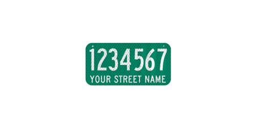 12 x 6 Sign with Street Name