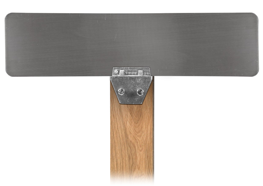 4×4 wood post street name bracket mounted