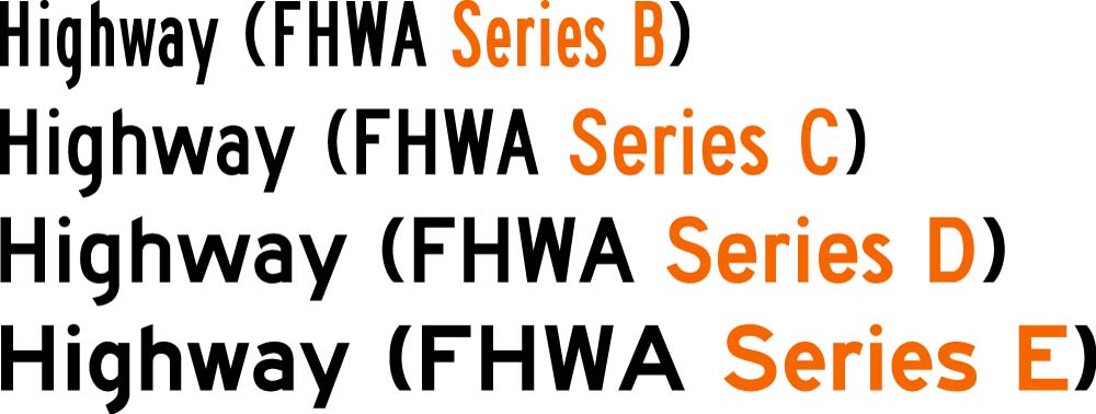 FHWA Series Fonts for 911 Address Signs