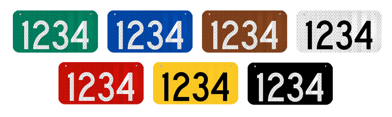 911 Address Signs colors we offer.