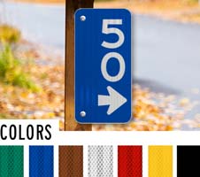 911 Vertical Signs with Arrow