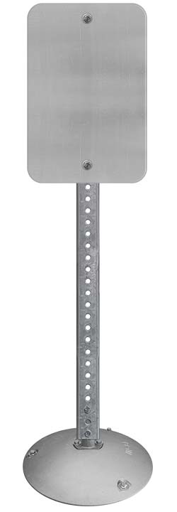 Aluminum Base with Square Sign Posts
