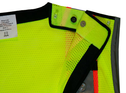 Green LED Vest Back Night Time
