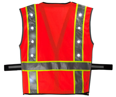 Orange LED Vest Back