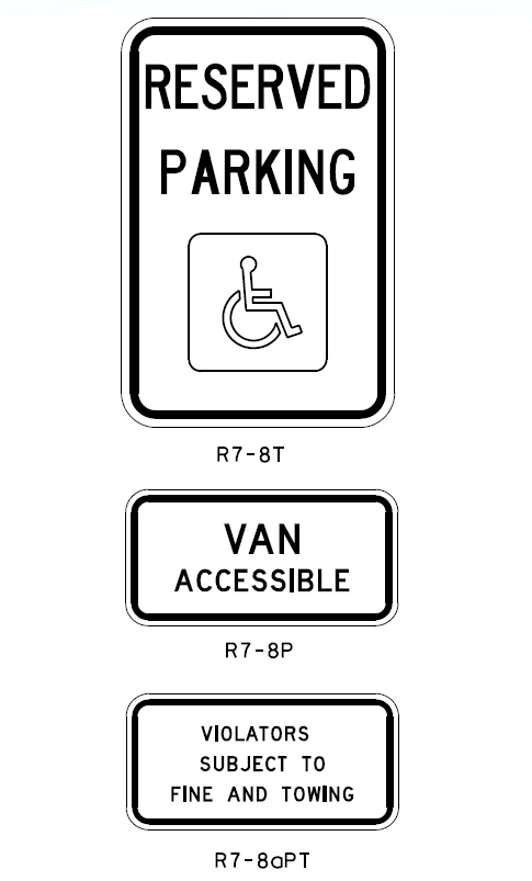 Texas Reserved Parking Signs