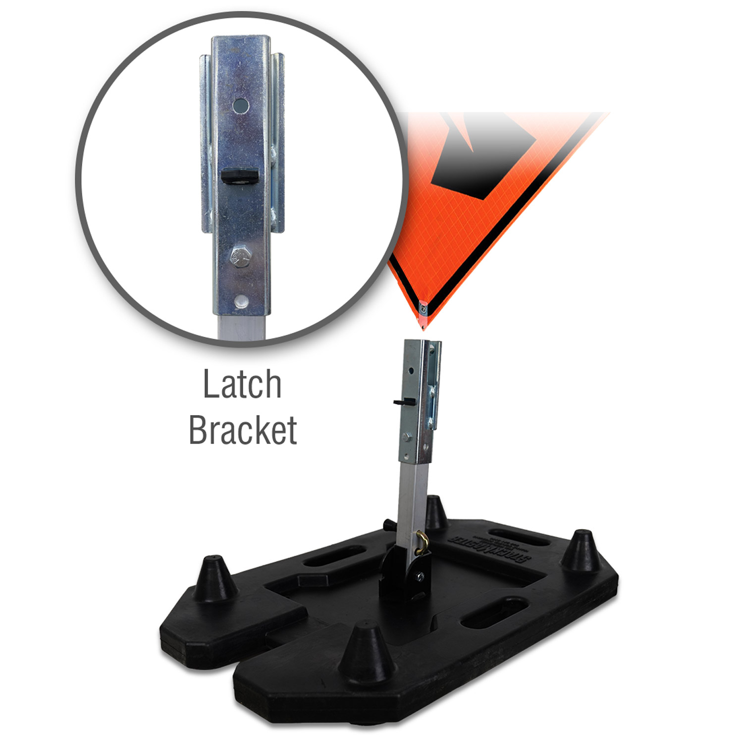 Stackmaster Rubber Base Stand for Roll-Up Signs